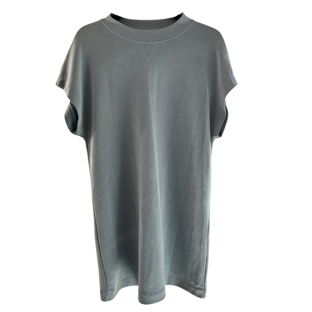 Sweaty Betty After Class T-Shirt Dress Blue Short Sleeve Mini US 6 S